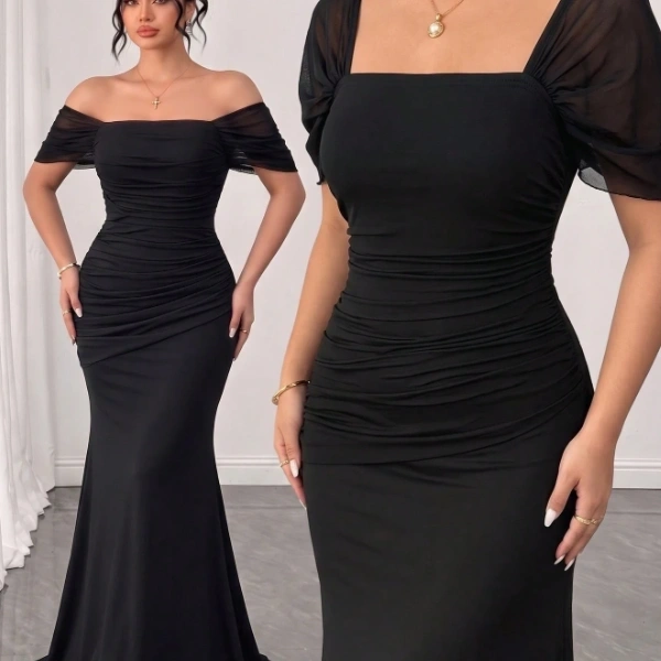 Elegant Sexy Waist-Cinched Party Dinner Formal Sexy Dresse 1