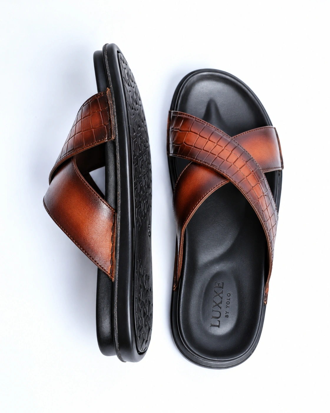 Leather sandals (XS-croco) 6