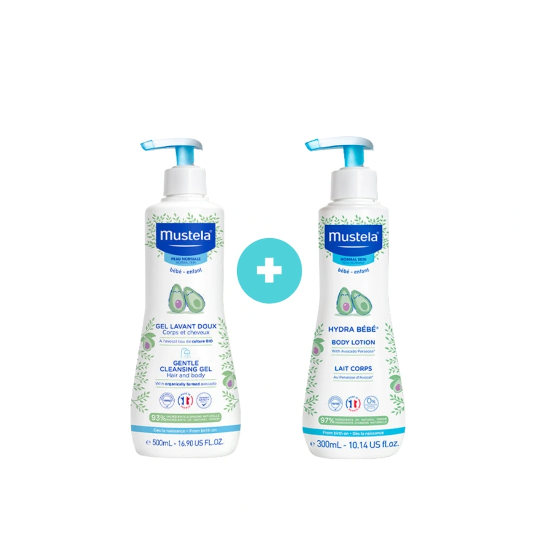 Dashain Offer: Mustela Bath & Moisture Duo – Gentle Cleanser + Hydra Bébé Lotion 1