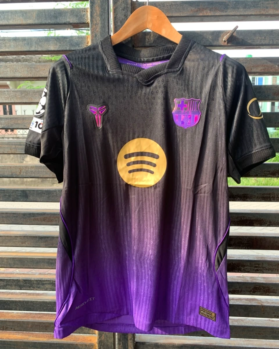 FC Barcelona Away Jersey 2026/27 – Kobe Mamba Mentality Edition – Black Purple Gradient – Player Version 1