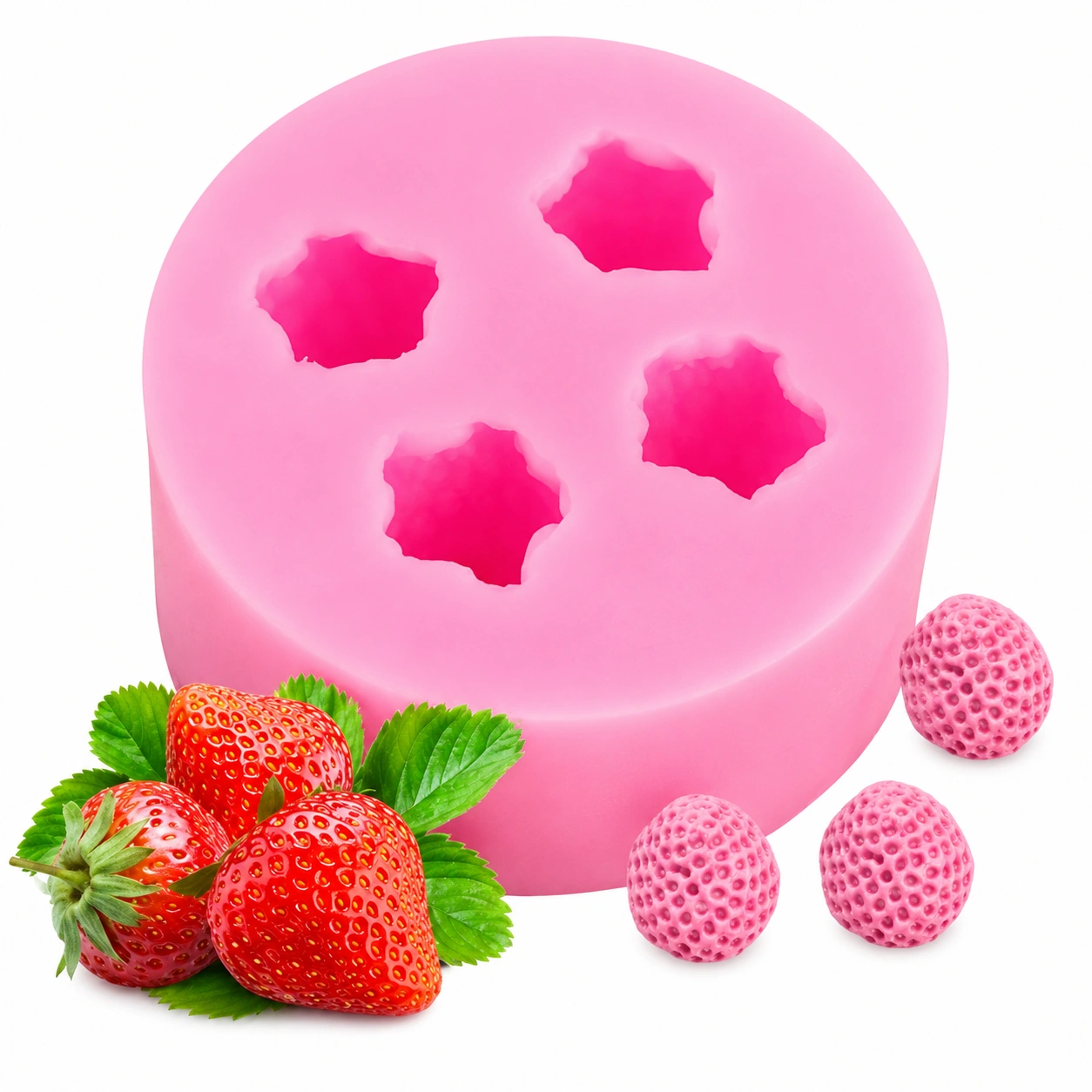 Mini strawberry topping mold 1