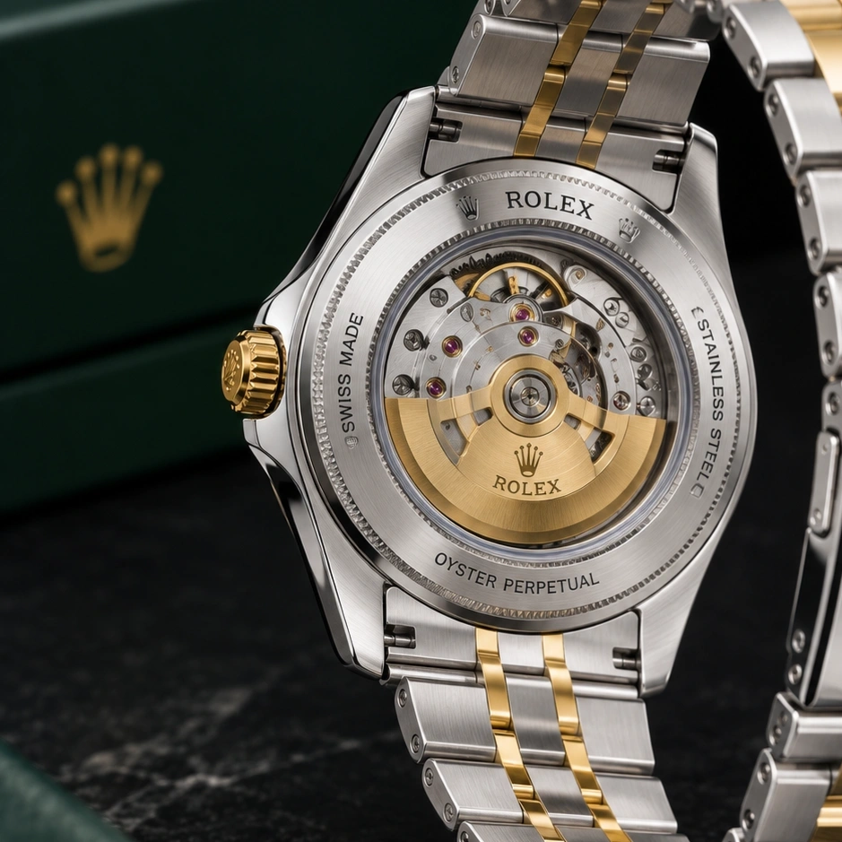 Rolex Skeleton Automatic Dual Tone Chain White Dial luxury watch 3