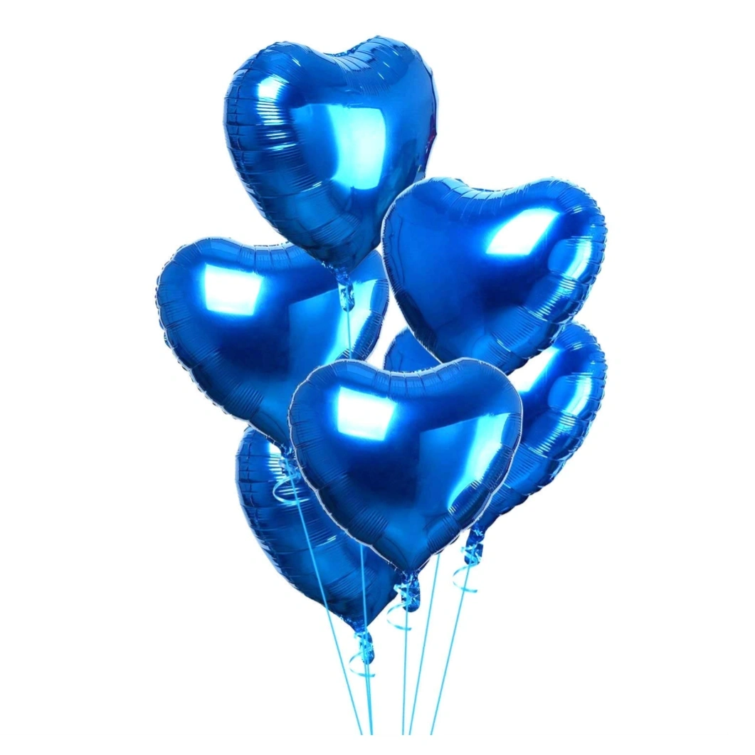 Heart Shape Party Decorative Foil Balloon - Pack of 6 Pcs 1