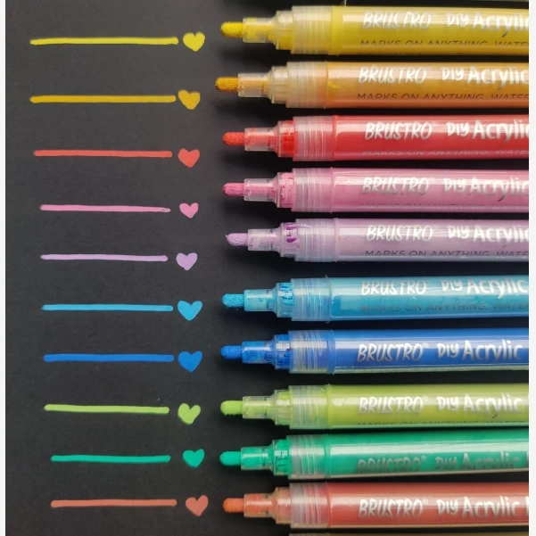 Brustro (DIY) Acrylic Marker Set of 12 2