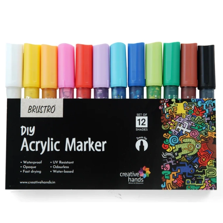 Brustro (DIY) Acrylic Marker Set of 12 1