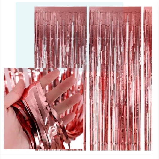 Fringe Foil Curtain Backdrop For Birthday Decoration ( Baby Shower, Bride To Be Decoration Or Birthday Parties) 3/6 1