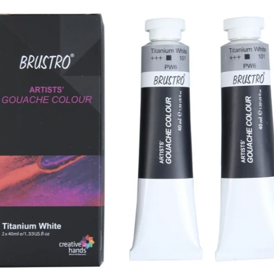 BR Artists Gouache color Titanium white 1