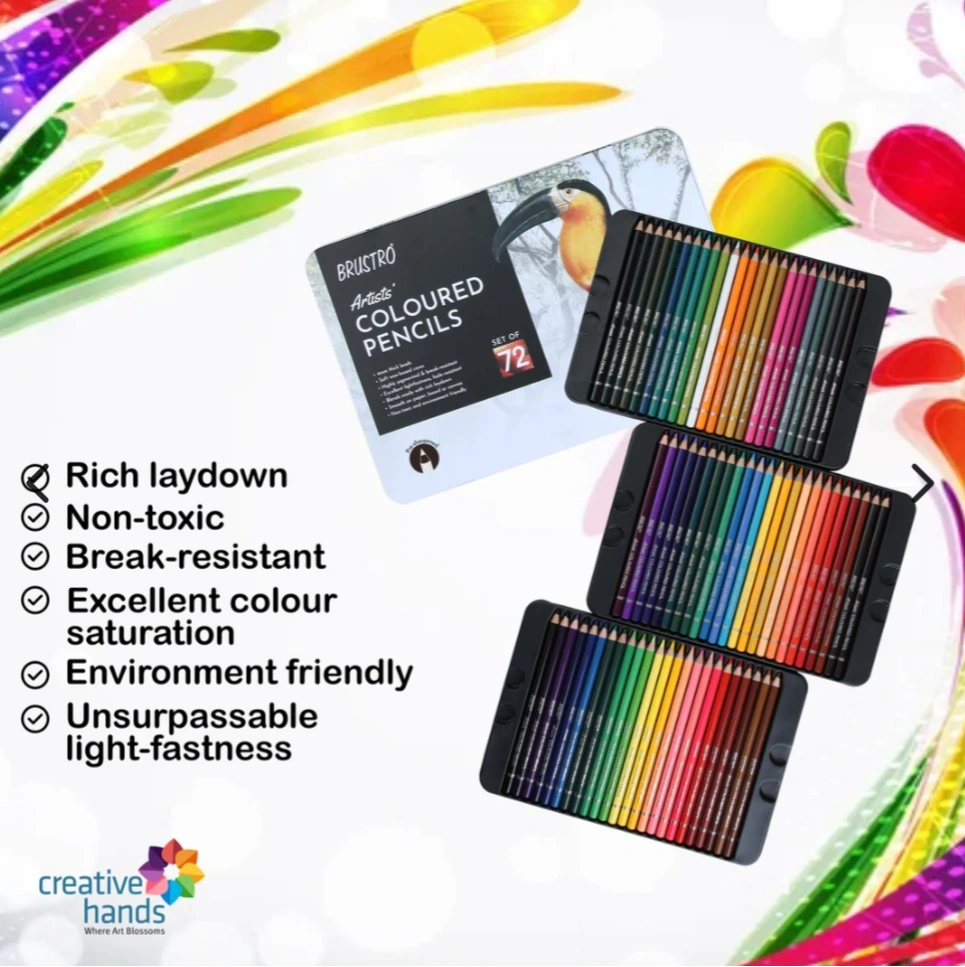 BRUSTRO Artists Colour Pencil , Set of 72 1