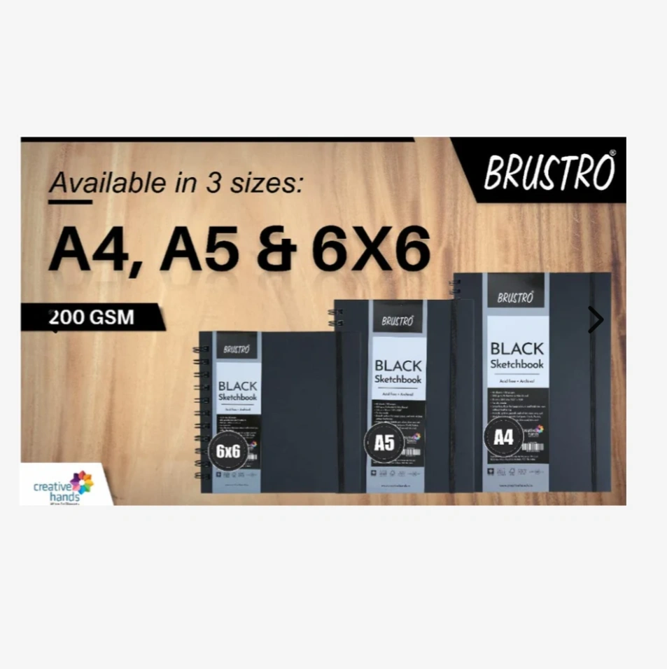 Brustro Black Sketchbook, Wiro Bound 1