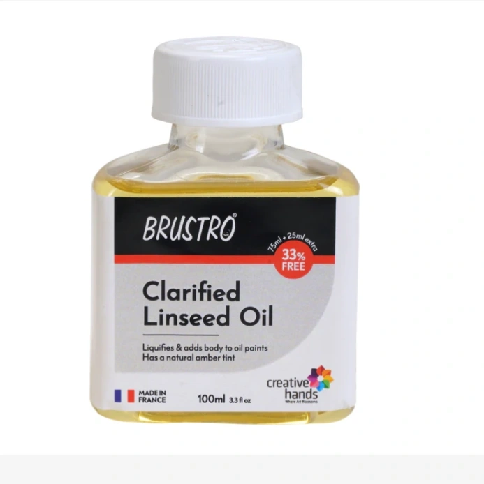 Brustro Professional Clarified Linseed Oil 100ml (75ml + 25ml Free) 1