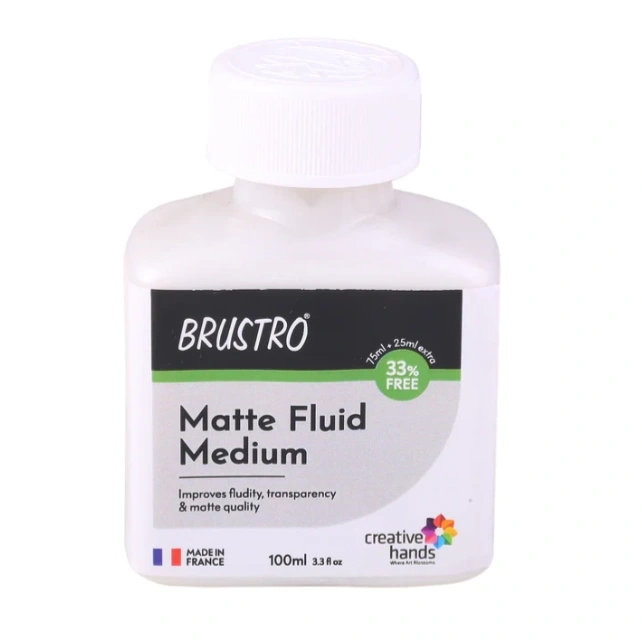 Brustro Professional Matte Fluid Medium 100ml (75ml + 25ml Free) 1