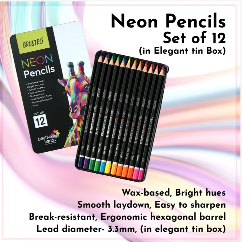 Brustro Neon Pencils Set of 12 2