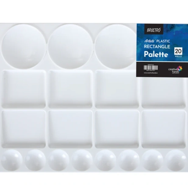 Brustro Rectangle 20 Well Plastic Palette 32.5X25CM 1