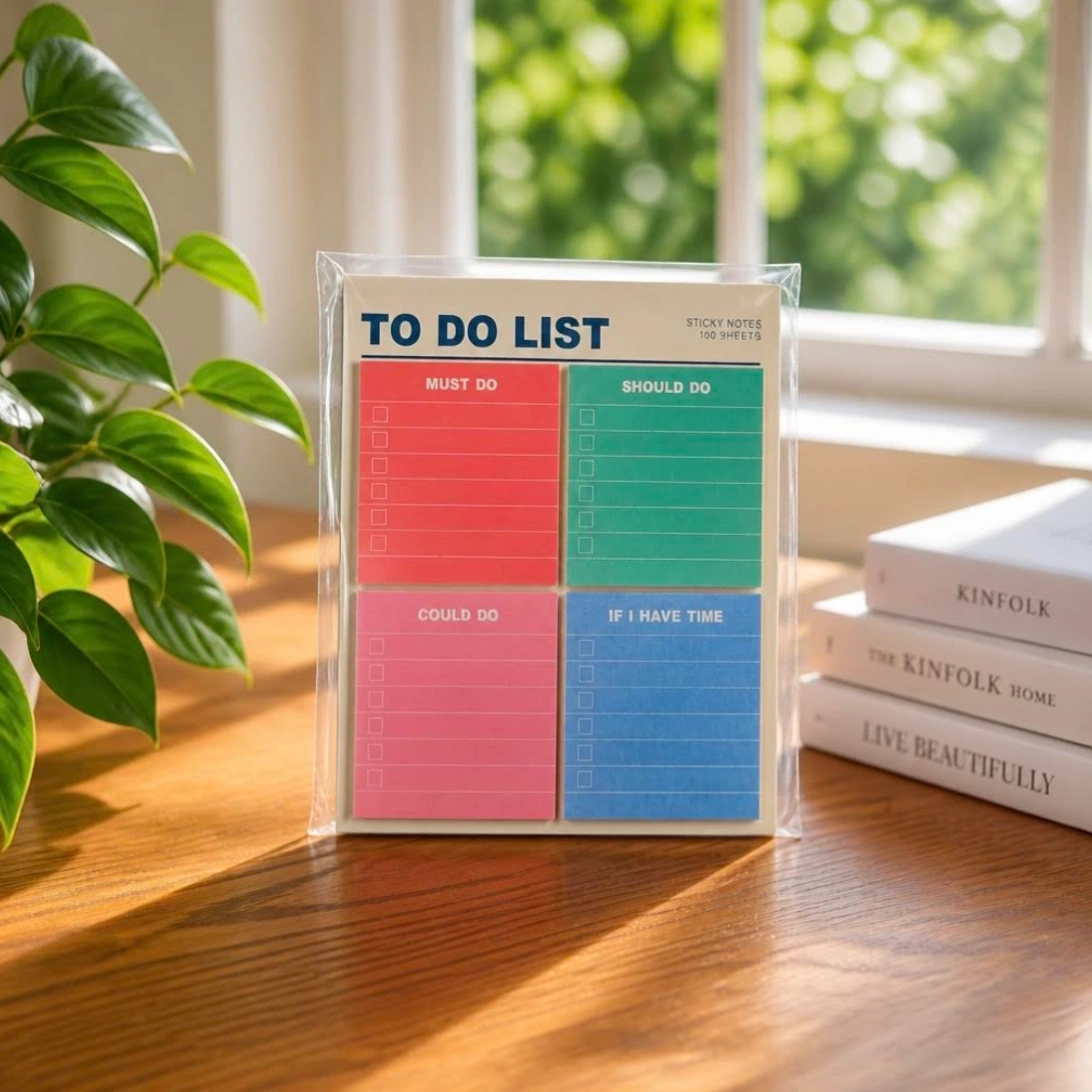 4 Pieces Sticky Notes Pads Small to-Do List Notepad Planning Notes Sticky Notes 1