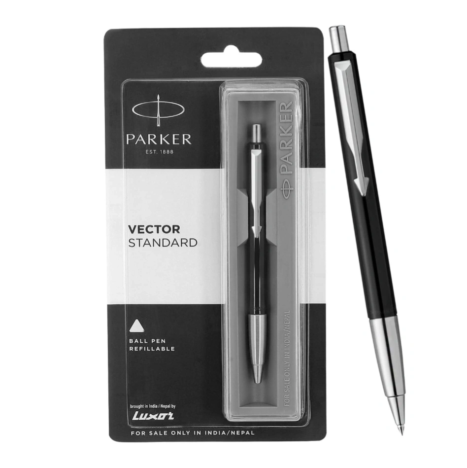 Parker Vector Standard Chrome Trim Ball Pen 1