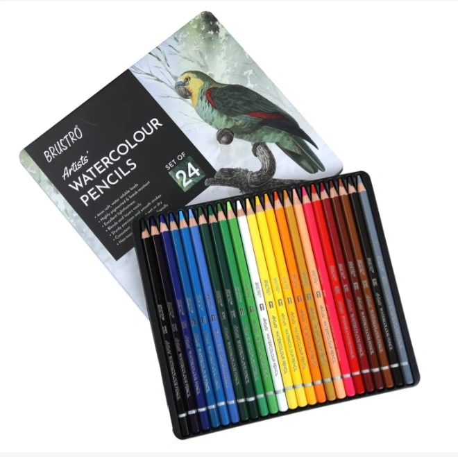 BRUSTRO Artists Watercolour Pencil |Set of 24 2