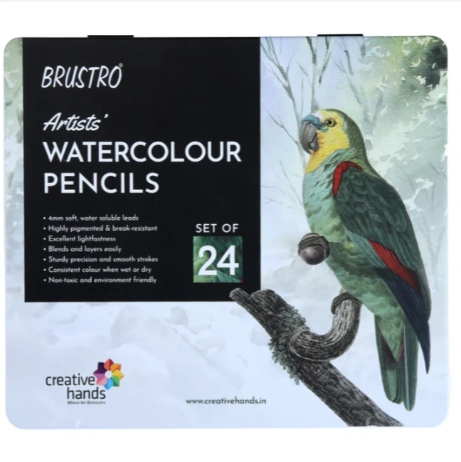BRUSTRO Artists Watercolour Pencil |Set of 24 1