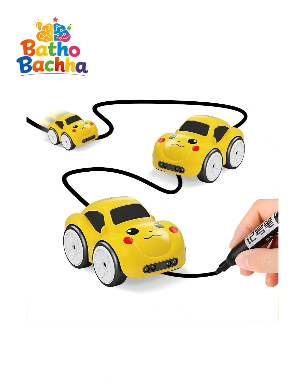 Magic Induction 2.4GHz R/C Rail Track Car – Line Patrol Smart Toy Car for Kids 2