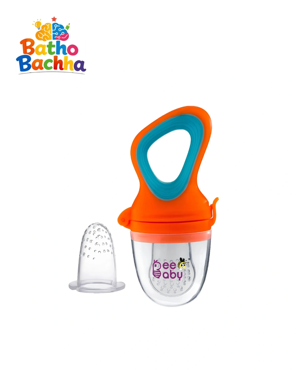 BeeBaby Chewy Food & Fruit Silicone Nibbler – Bunny Design, BPA Free (3m+) 2