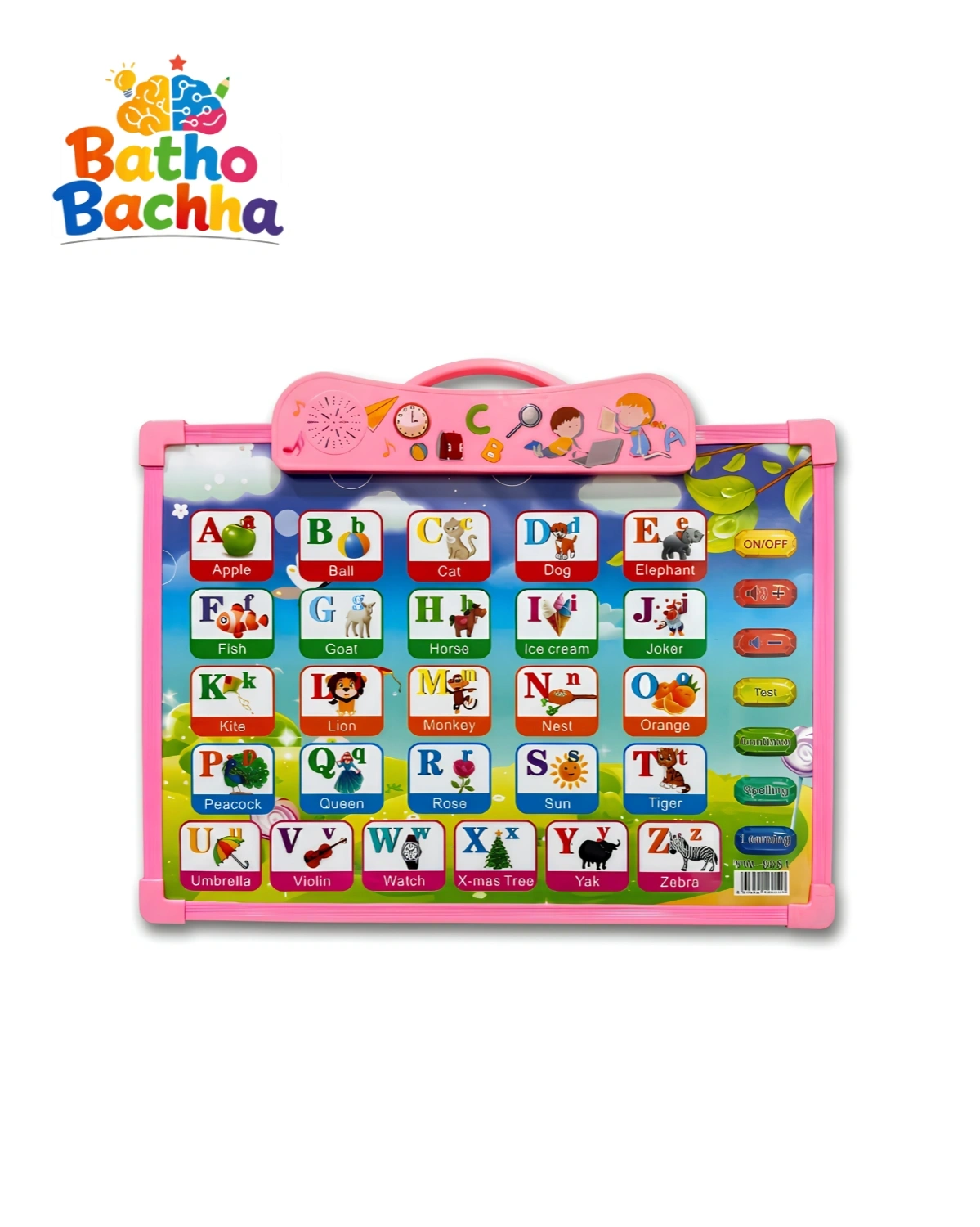 2-in-1 Electronic English Learning Board with Mini Whiteboard – Alphabet Sound Board for Kids 2