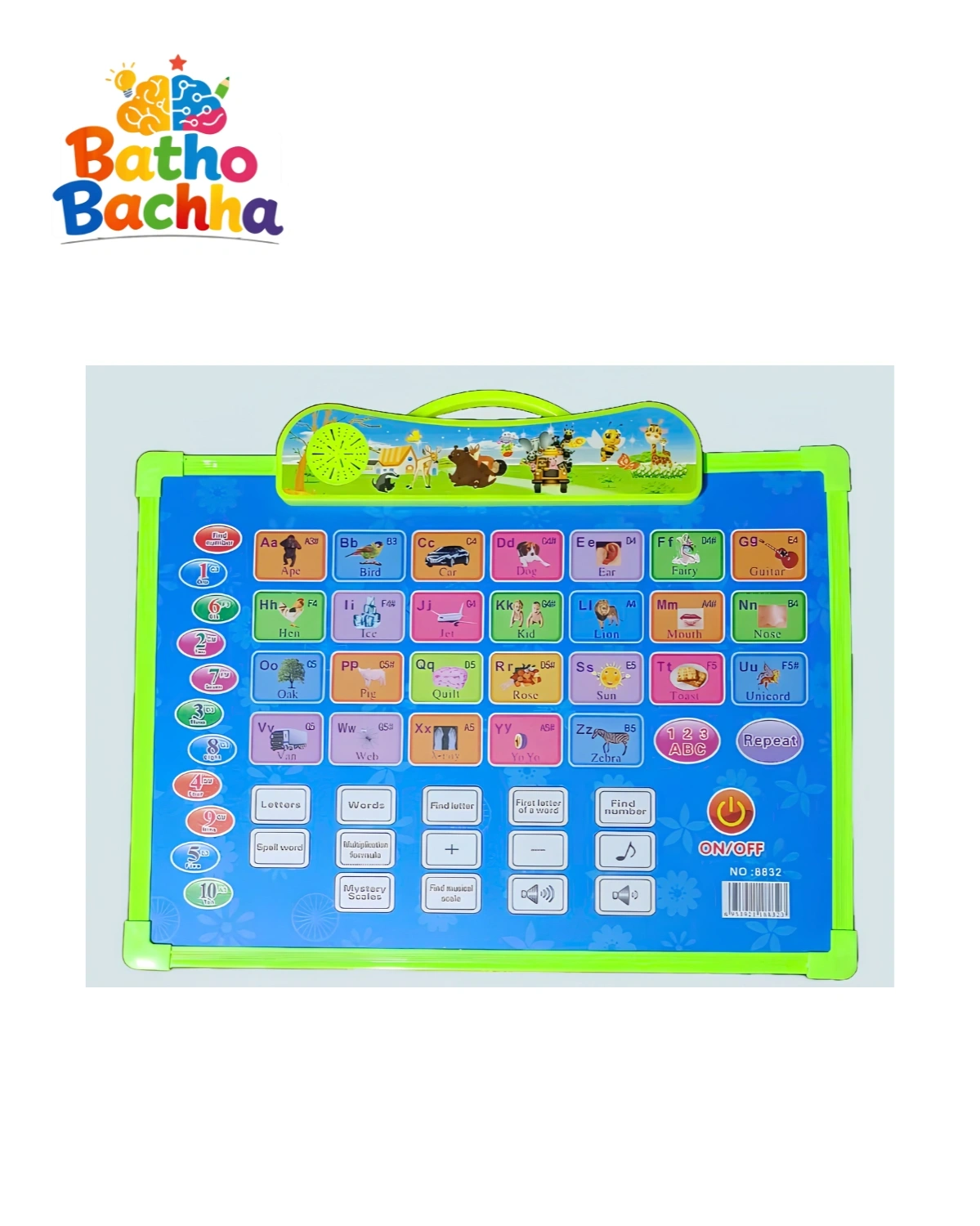 2-in-1 Electronic English Learning Board with Mini Whiteboard – Alphabet Sound Board for Kids 3