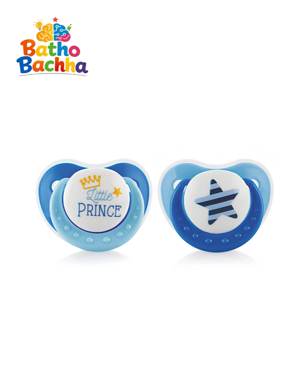 BeeBaby Orthodontic Silicone Baby Pacifier – Ultra Soft, BPA Free (Pink & Blue) 2