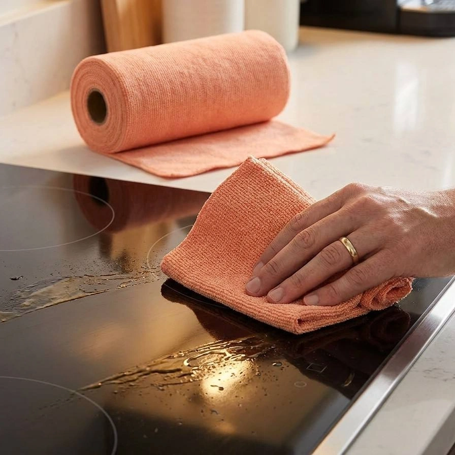 Reusable Microfiber Cleaning Cloth Roll – Tear-Away Super Absorbent Lint-Free Rags (25×25 cm) 10