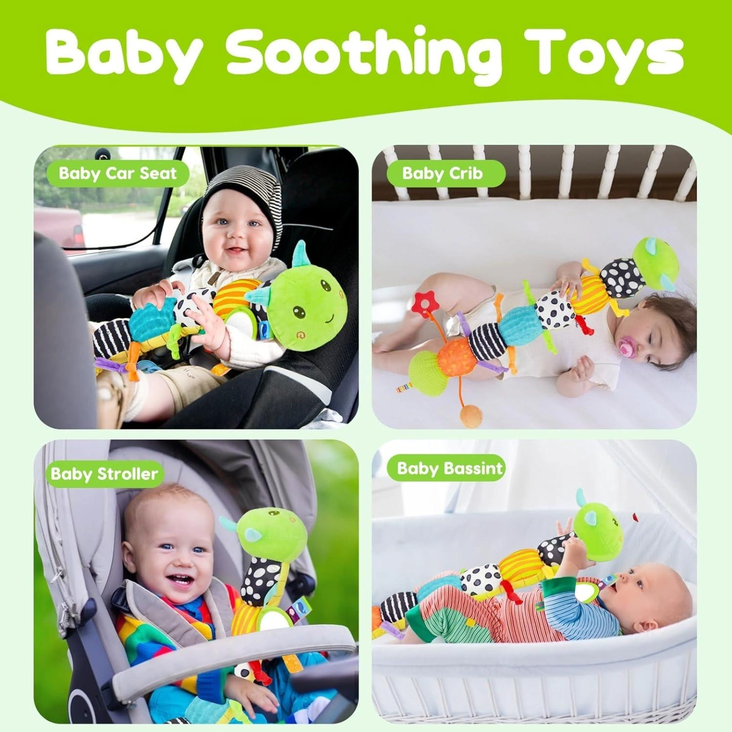 Musical Caterpillar Plush Toy – Soft & Interactive Baby Toy (0m+) 2
