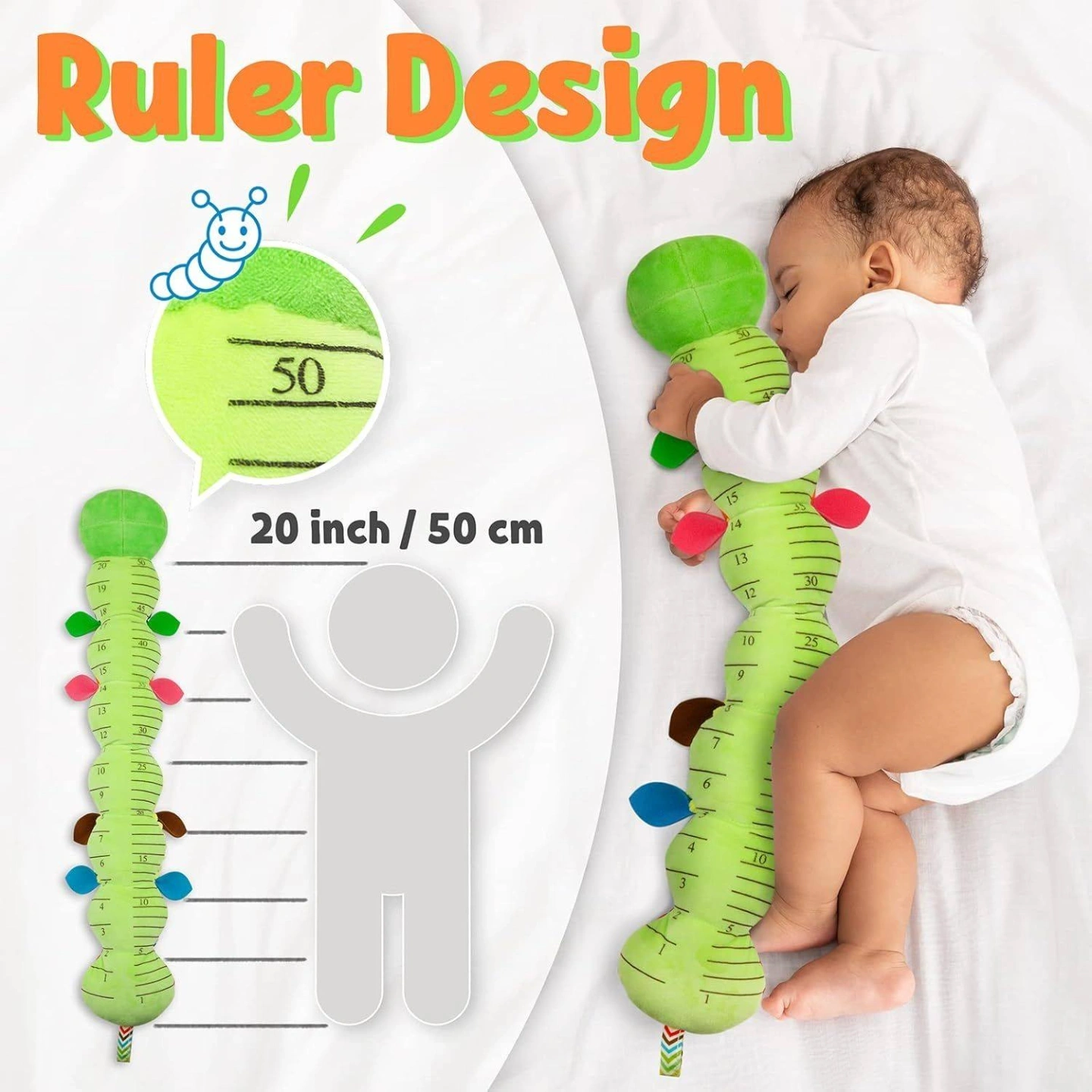 Musical Caterpillar Plush Toy – Soft & Interactive Baby Toy (0m+) 6
