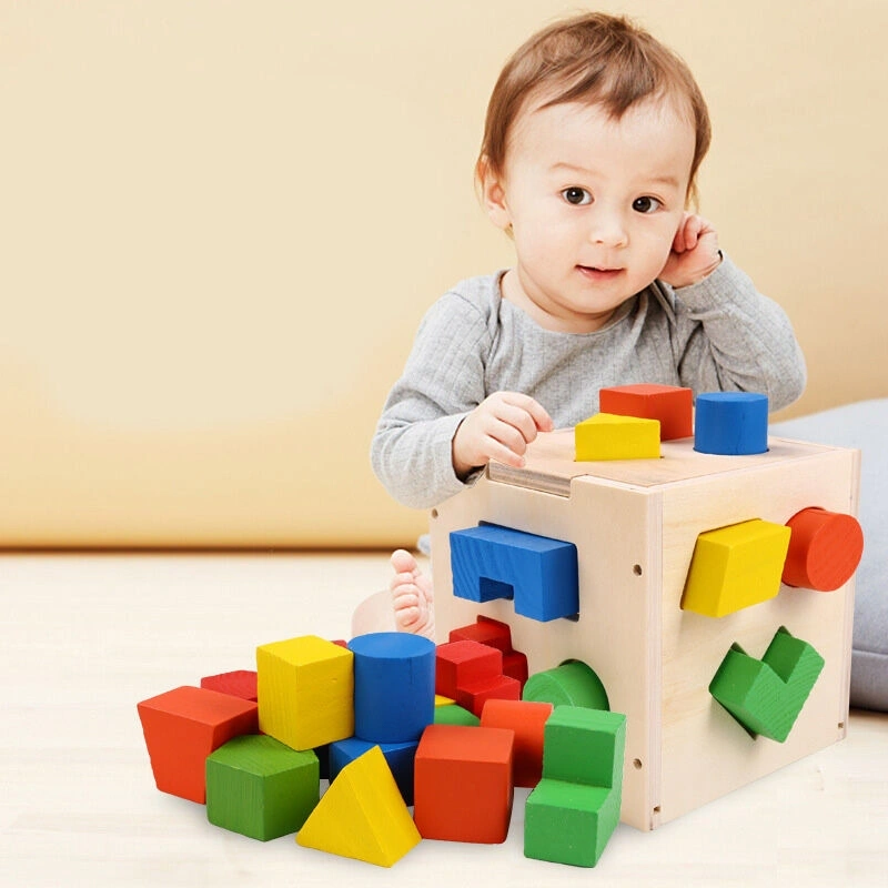 Wooden Shape Sorting & Stacking Toy 2