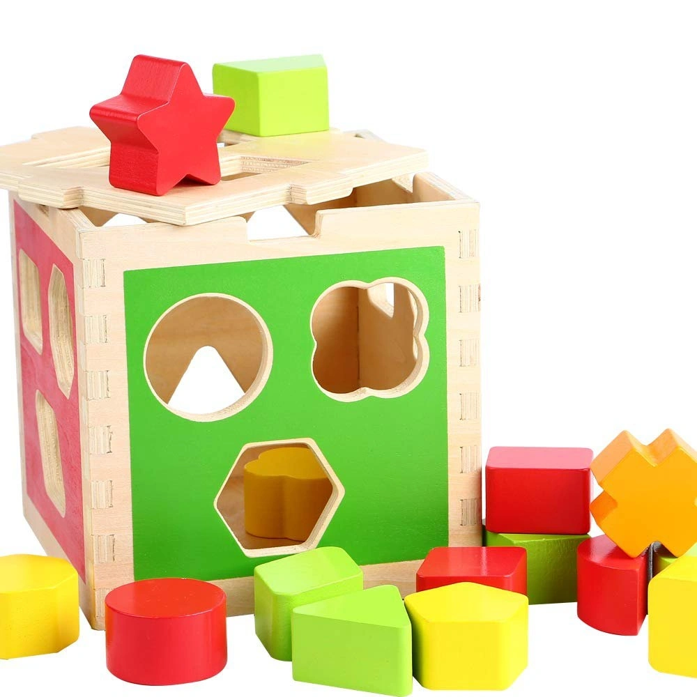 Wooden Shape Sorting & Stacking Toy 3
