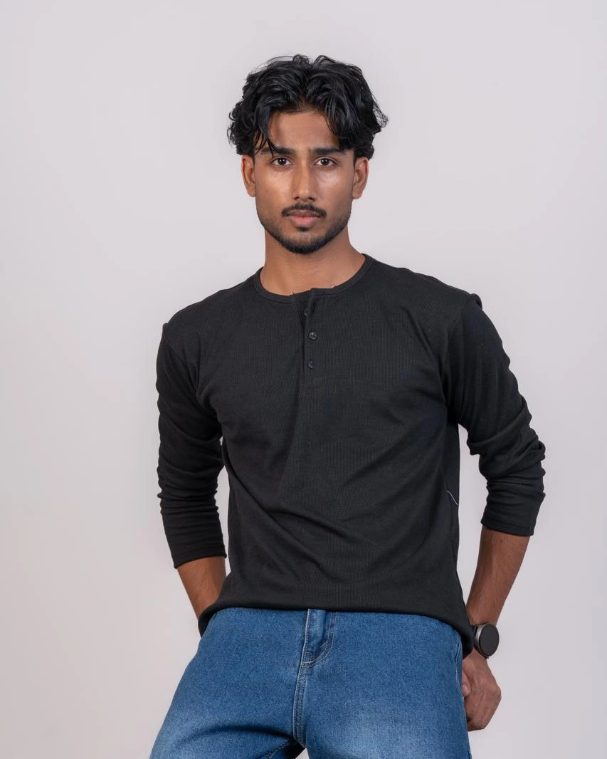 Crop Ribbed henley 4
