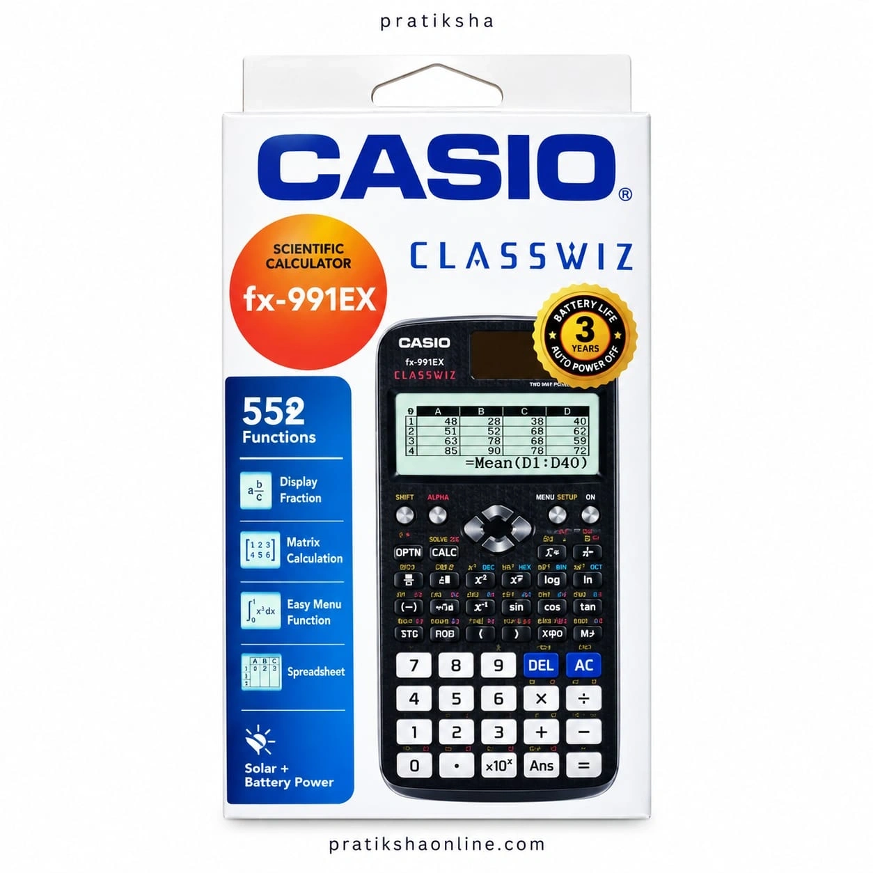 CALCULATOR 991 FX PLUS CLASSWIZ 2ND 1