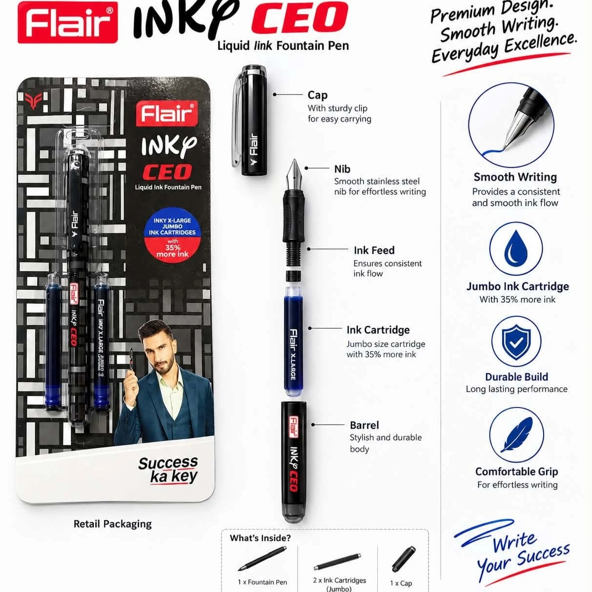 FLAIR CARTRIDGE PEN INKY CEO 1