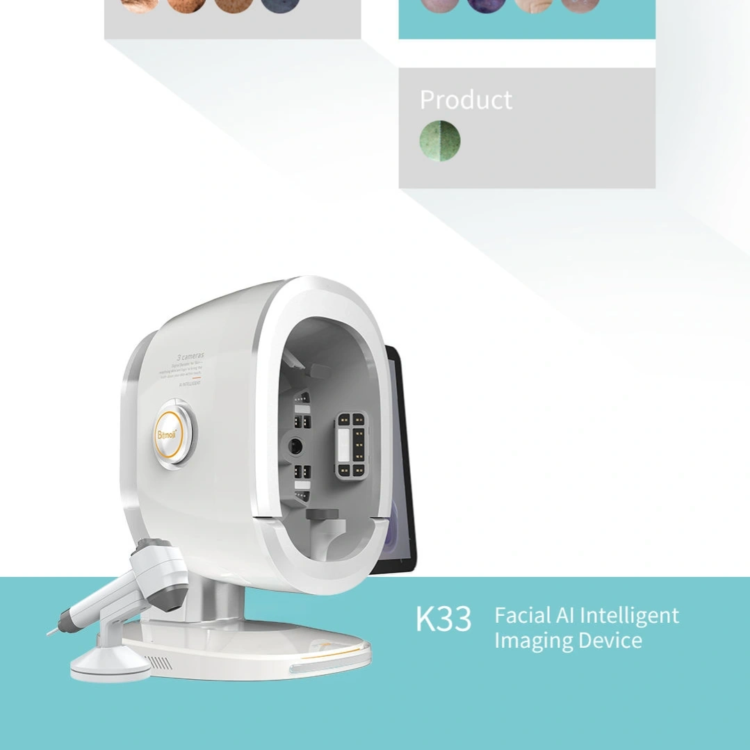 Bitmoji K33 Ai Facial Skin Analysis 3D Facial Scanner Digital Spectral Analysis for 5 Major Symptoms 30+ Detection 5