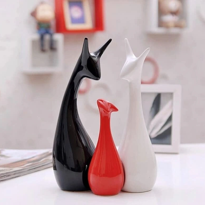 ID Studio Nepal Modern Deer Sculpture Set for Living Room, Office and Table Décor 2