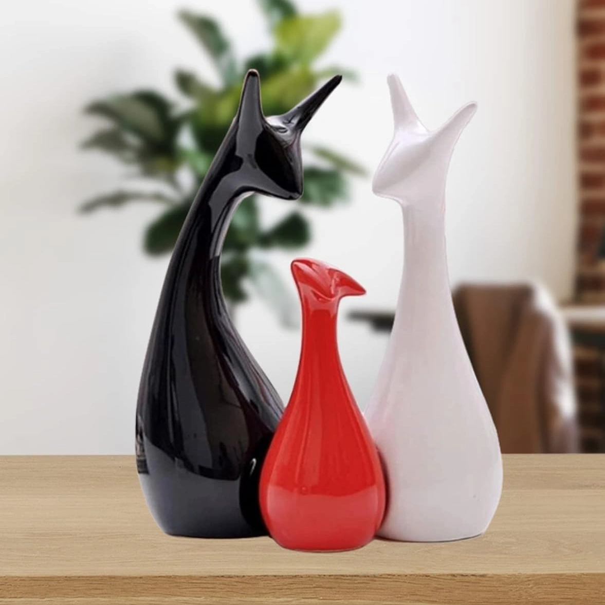ID Studio Nepal Modern Deer Sculpture Set for Living Room, Office and Table Décor 3