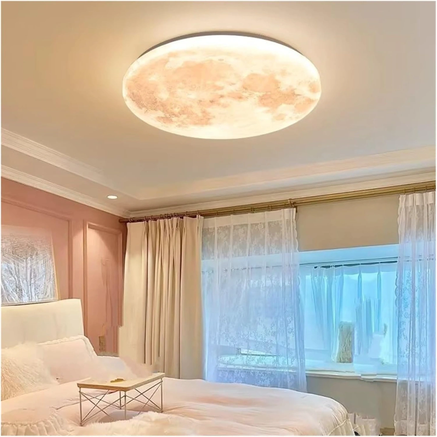 ID Studio Nepal LED Moon Ceiling Light for Bedroom, Living Room, Kids Room 2