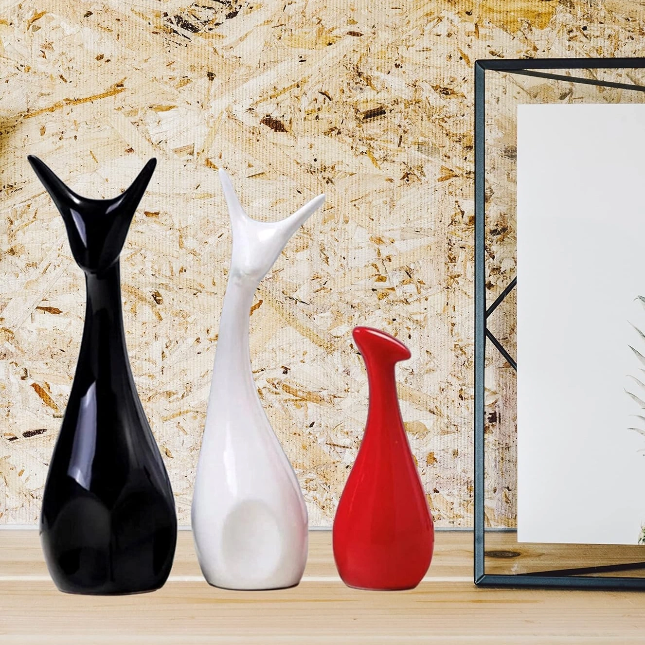 ID Studio Nepal Modern Deer Sculpture Set for Living Room, Office and Table Décor 1