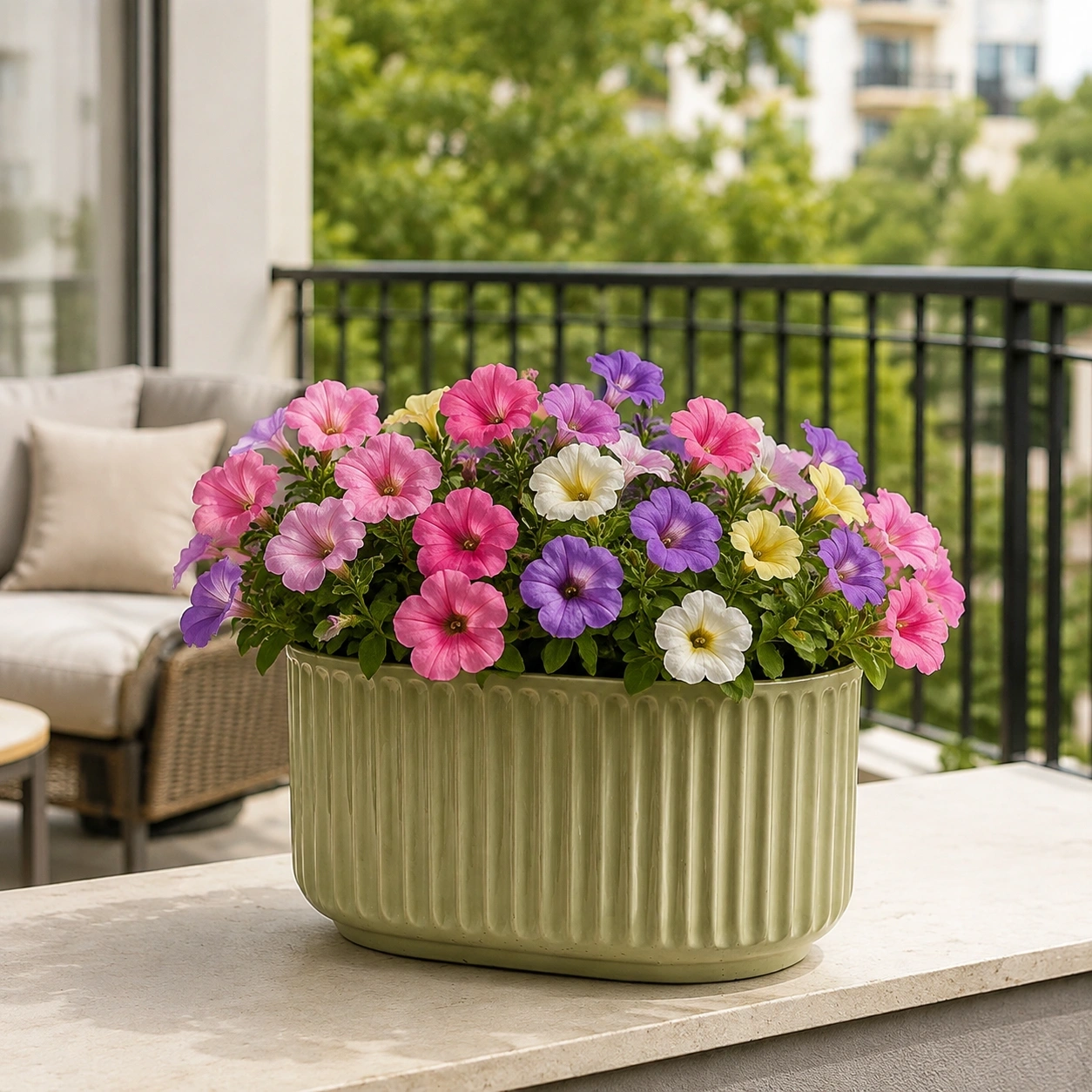 ID Studio Nepal Ceramic Planter Pot for Indoor Plants, Tabletop, Window Sills, Office Desks & Home Décor 2
