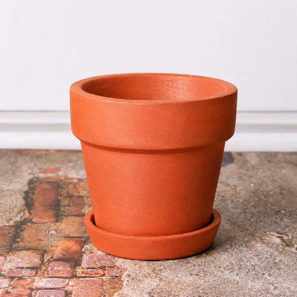 ID Studio Nepal 3-Inch Terracotta Border Pot for Succulents, Cactus, Herbs, Small Indoor Plants, Tabletop & Balcony Gardening 3