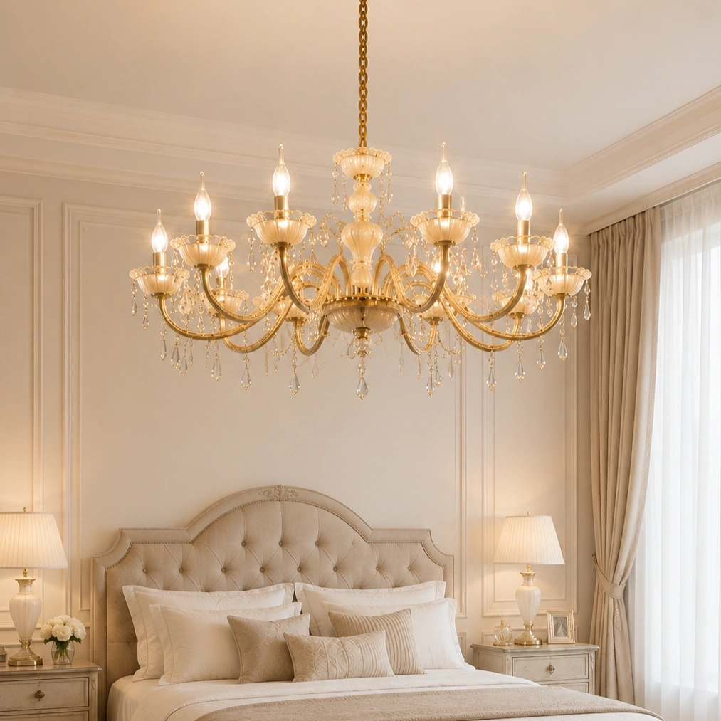 ID Studio Nepal 12 Lights Crystal Chandelier for Living Room, Drawing Room, Dining Hall, Hotel Lobby 1