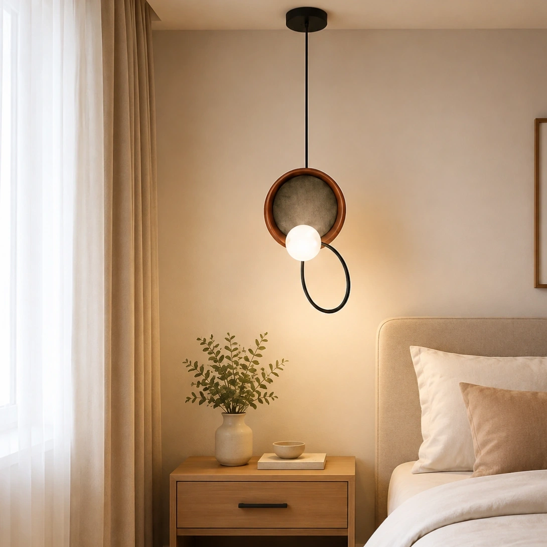 ID Studio Nepal Designer Pendant Light for Bedroom, Bedside, Living Room, Reading Corner & Decorative Interior Lighting 1