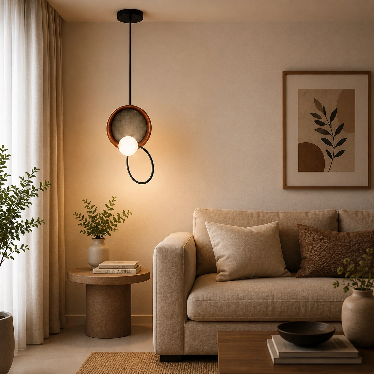 ID Studio Nepal Designer Pendant Light for Bedroom, Bedside, Living Room, Reading Corner & Decorative Interior Lighting 2