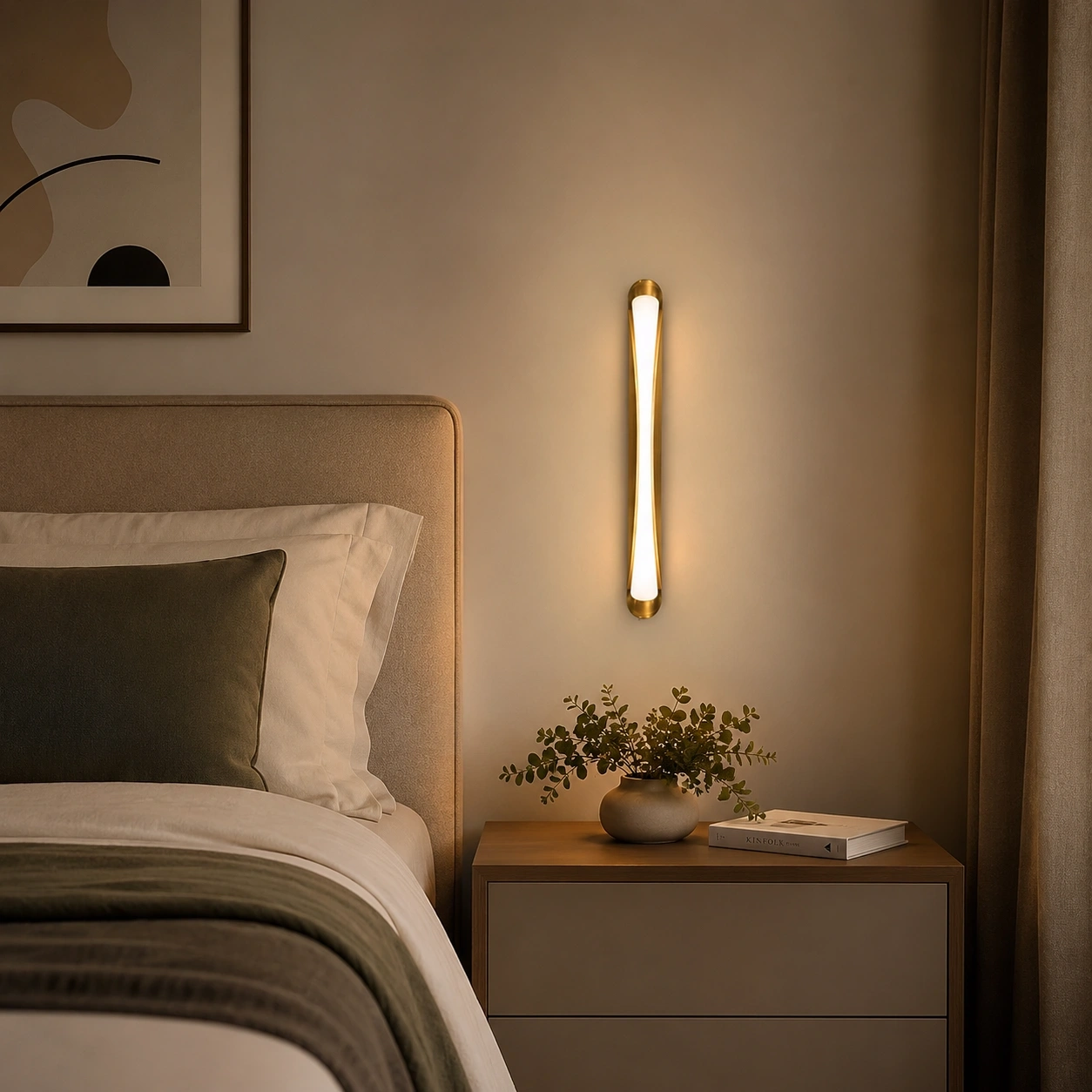 ID Studio Nepal Modern LED Wall Light for Bedroom, Bedside, Living Room, Hallway & Decorative Interior Lighting 1
