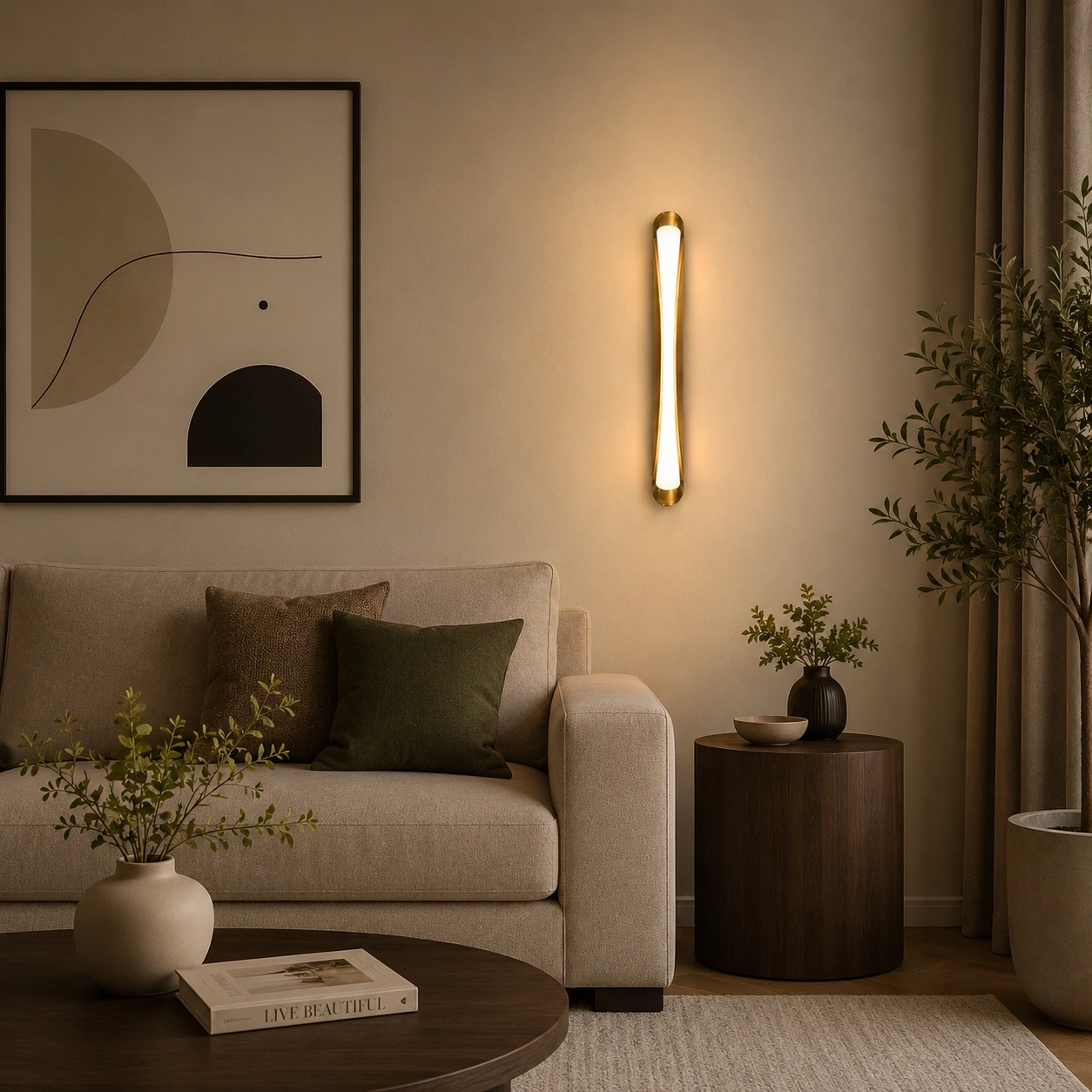 ID Studio Nepal Modern LED Wall Light for Bedroom, Bedside, Living Room, Hallway & Decorative Interior Lighting 2