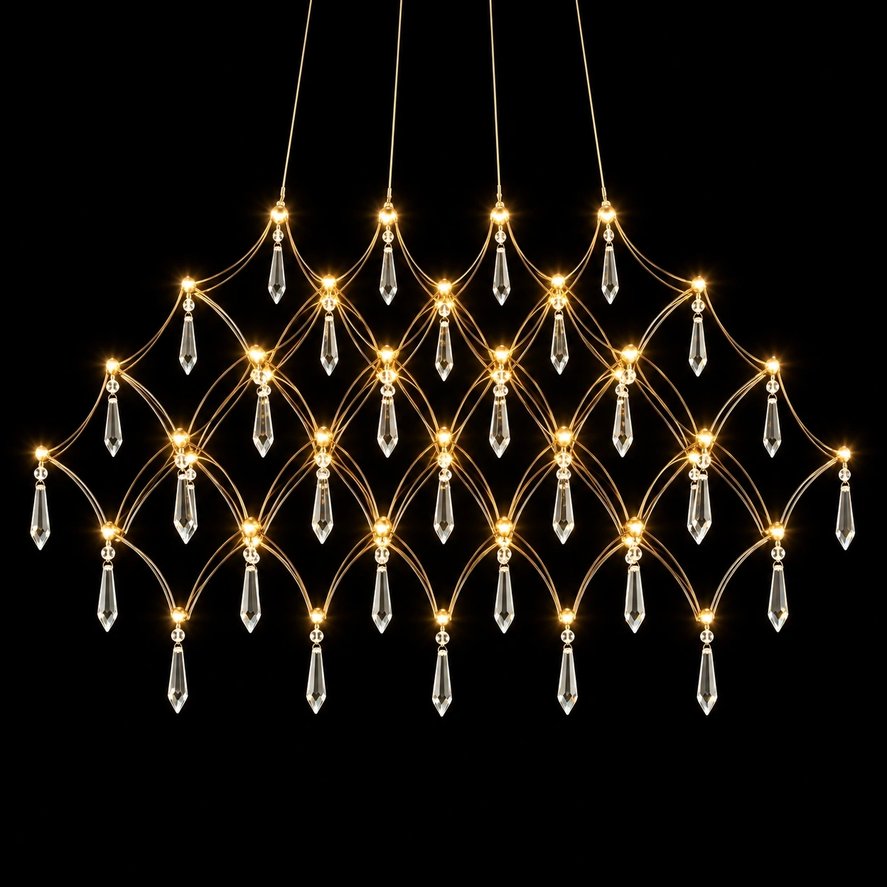 ID Studio Nepal Elegant Crystal Branch Chandelier for Living Room, Dining Area, Lobby & Hotel Interiors 3