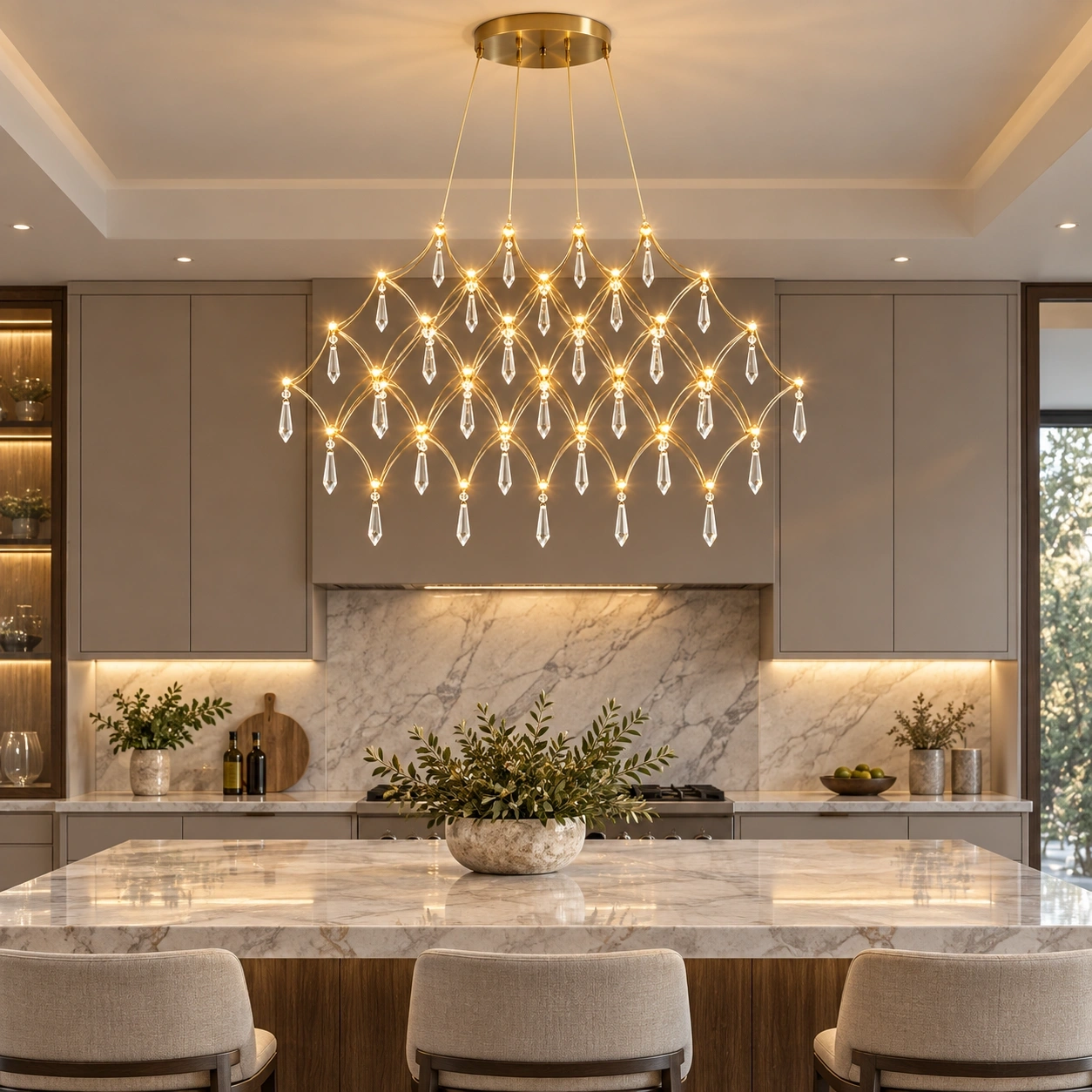 ID Studio Nepal Elegant Crystal Branch Chandelier for Living Room, Dining Area, Lobby & Hotel Interiors 1