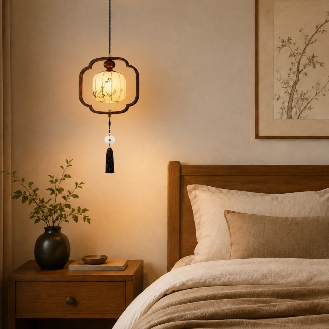 ID Studio Nepal Japanese-Style Decorative Pendant Light for Living Room, Dining Area, Bedroom, Foyer and Café 1