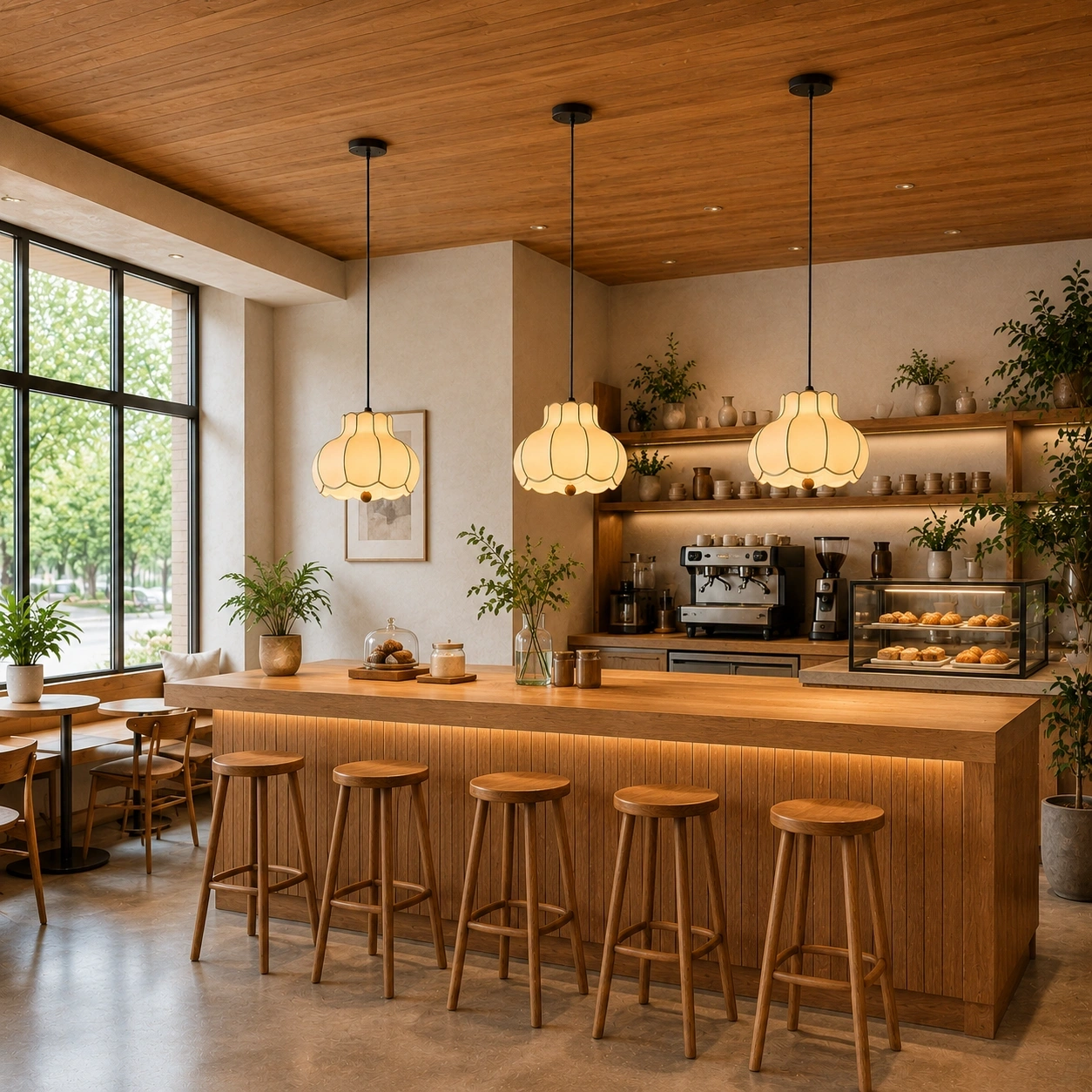 ID Studio Nepal Japanese-Style Petal Pendant Light for Dining Rooms, Cafés, Bedrooms and Living Spaces 1